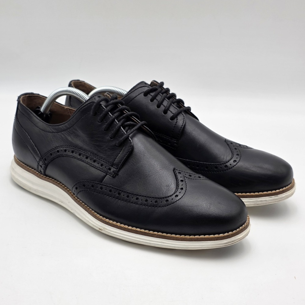 Cole Haan Men's 10.5 M Original Grand Shortwing Dress Shoes Black/White SEE PHOT